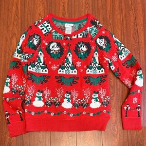 Disney Christmas light up Holiday Wonderland Red Sweater